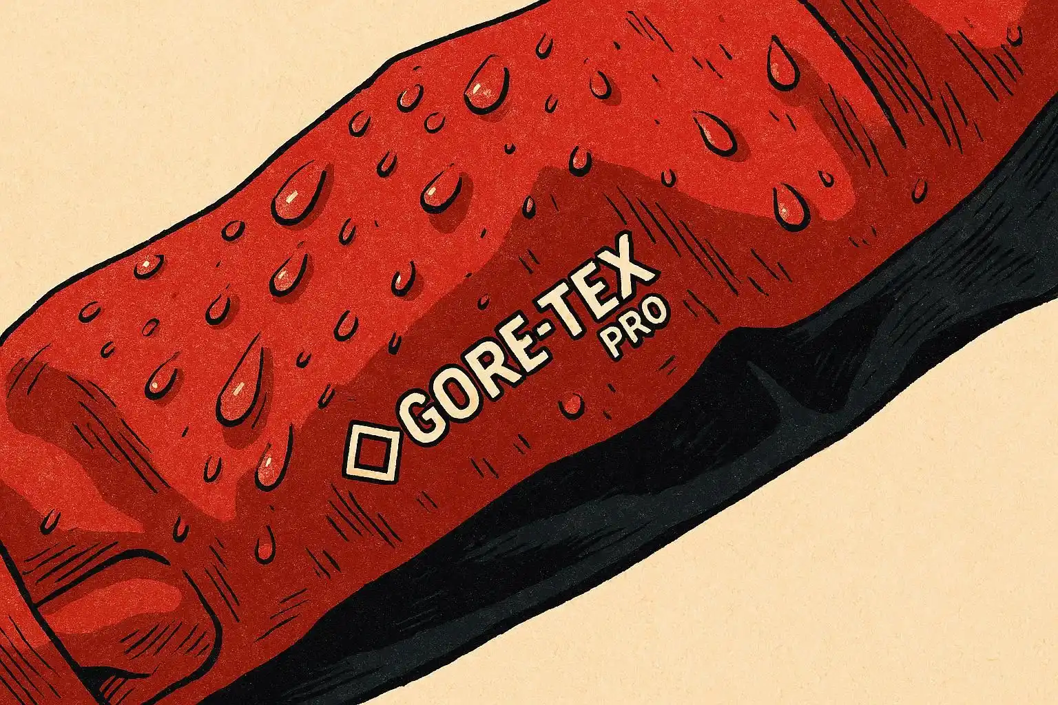 Альпинист примеряет экипировку