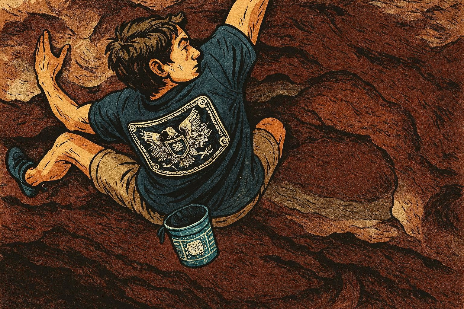 Rock climbing in crimea