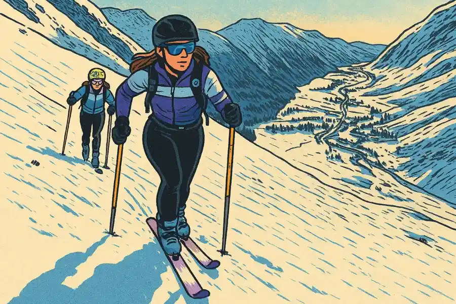 Ski touring in crimea