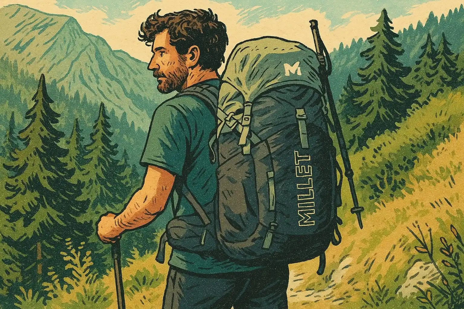 Travel backpack millet