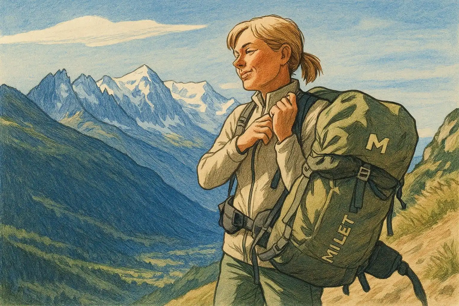 Travel backpack millet