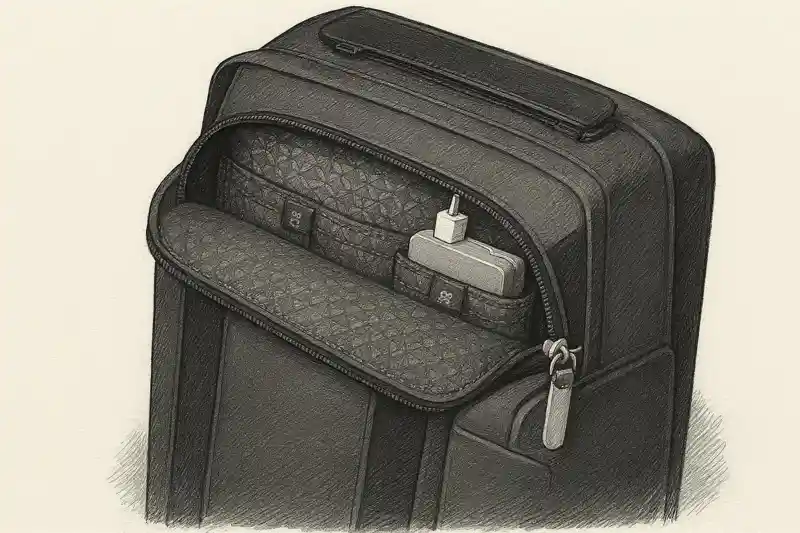 Samsonite Alu Biz система зарядки USB порт скрытый карман для крепления на чемодан ручная кладь