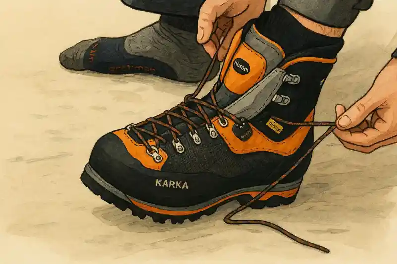Примерка альпинистских ботинок запас 0.5–1 см за пяткой как выбрать размер для восхождений Крым