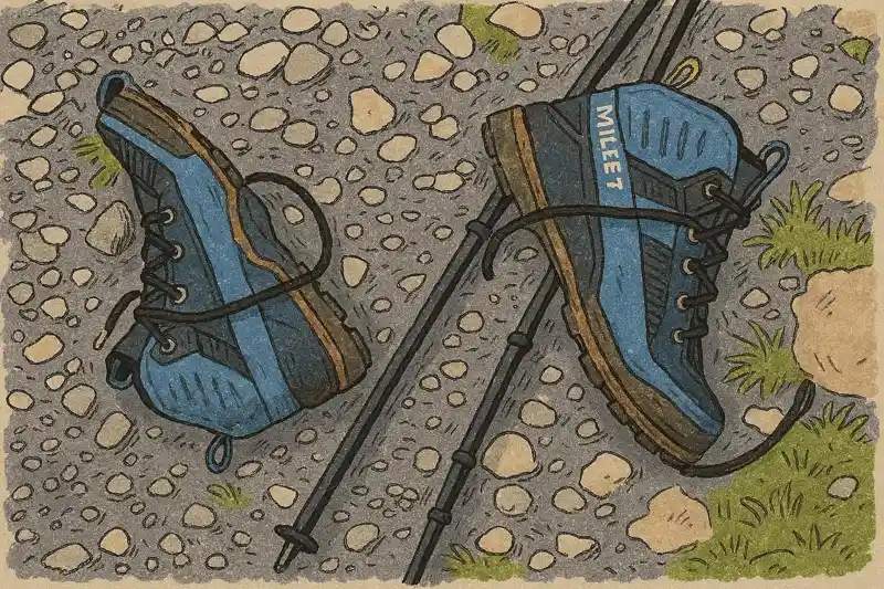 Примерка треккинговых ботинок запас 0.5–1 см за пяткой как проверить размер